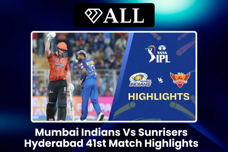Mumbai Indians Vs Sunrisers Hyderabad 41st Match Highlights