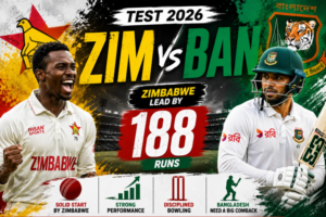 ZIM vs BAN Test 2026 Zimbabwe Lead by 188 Runs