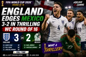 England vs Mexico 3-2: FIFA World Cup 2026 Round of 16 Recap