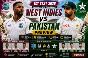 West Indies vs Pakistan 1st Test 2026 Preview & Prediction